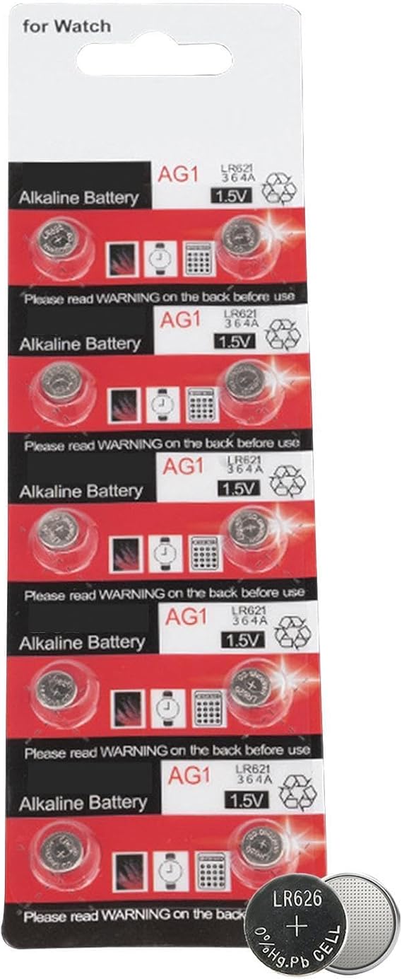 コイン型電池パック - 小型丸形 1.55v 各種、10 個高容量ディスク、リチウム交換、有効期限年、ボタントップ端子 |電卓用プラスチック容器 デジ