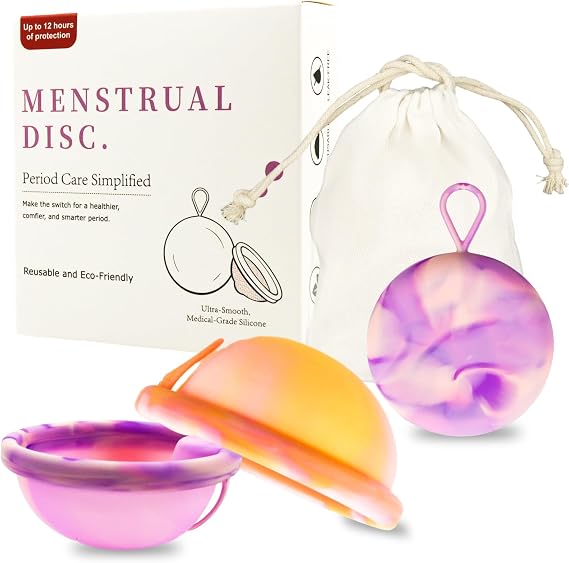 Menstrual Disc Set, for Light or Heavy Flows, Leak Proof