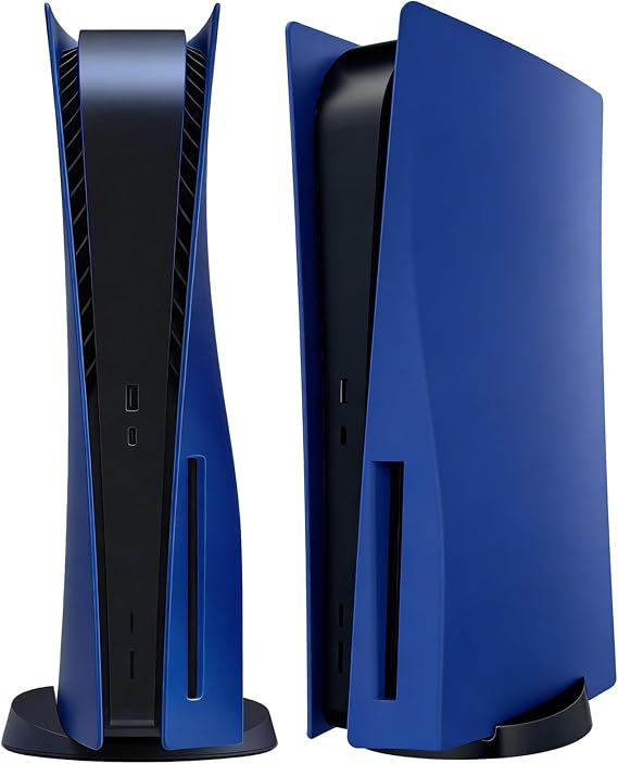 Replacement Side Shell Plate for PS5, arVin Replacement Cover for PS5 Disc Version Console, Dustproof accessories for PS5 Console, ABS Case - Blue
