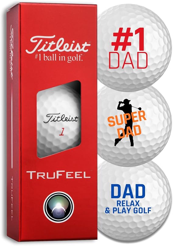 Titleist Golf Balls - #1 Dad Father's Day Edition - Pack of 3