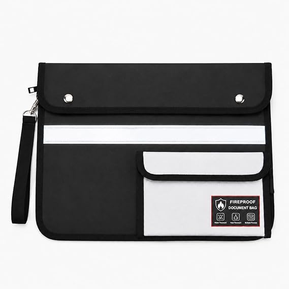 Fireproof Document Bag, Waterproof & Fireproof Money Safe Document Bag Set