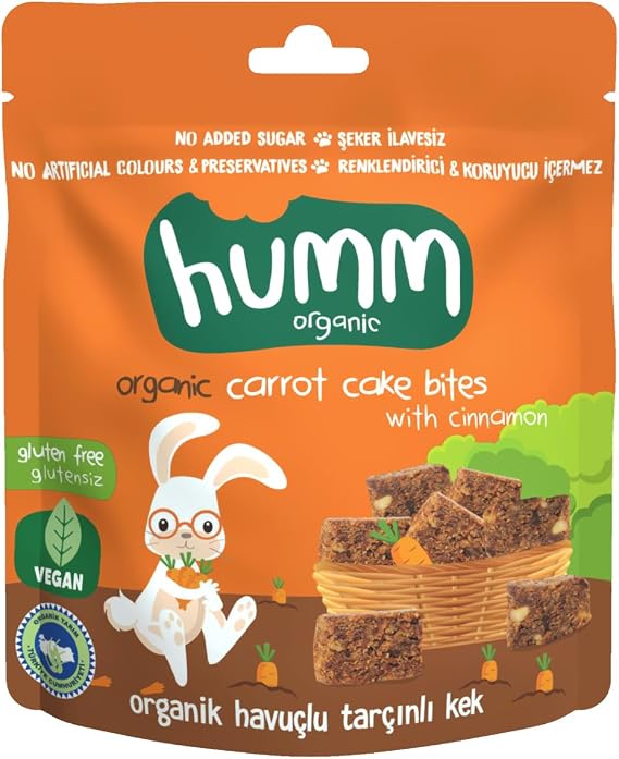Humm Organic Glutensiz Vegan Havuçlu ve Tarçınlı Kek