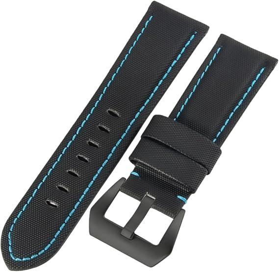 Nylon Leather Watch Strap Carbon Fiber for PANERAI Luminor Due PAM01661
