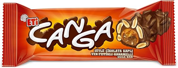 Eti Canga Ground Pistachio Caramel Nougat Bar 45 g x 24 Pieces