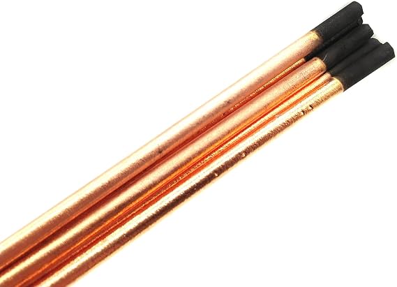 Gouging Electrode Arc Air Gouging Rods, Round Carbon Arc Gouging Electrodes Copper Clad 4-12mm Pack of 5(4mm)