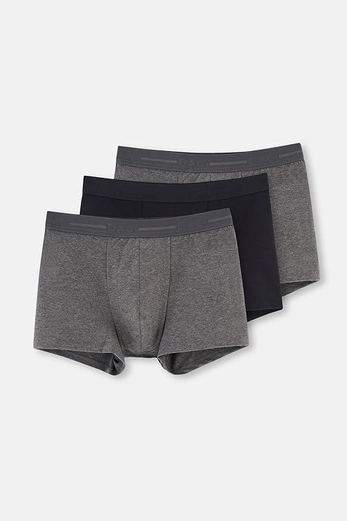 Dagi D5210 Compact Düz Boxer 3'lü Pamuklu Antrasit/Siyah