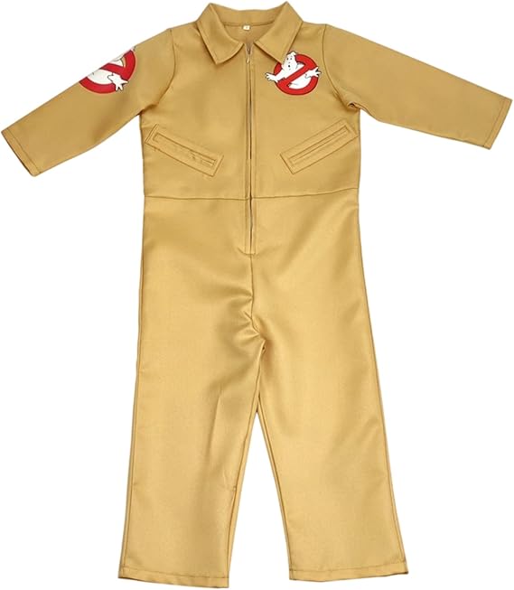 Ghostbuster Costume with Protons Pack Accessory, Ghostbuster Jumpsuit, Outfit for Halloween Cosplay Party Cosplay Halloween Costume