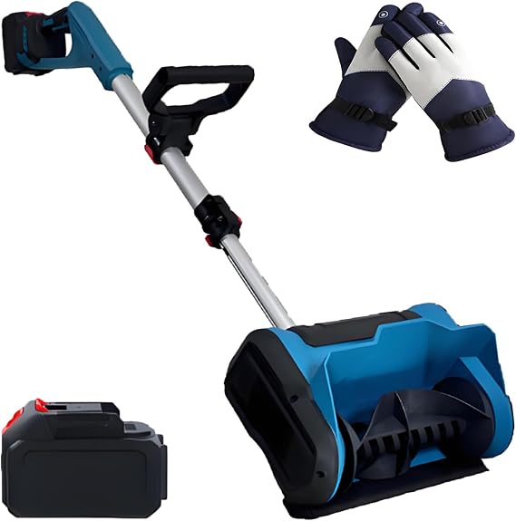 2025 Electric Snow Shovel - 600w Brushless Snow Blower Cordless, 45° Snow Throwing, 25.4cm (10in) Cleaning Width & 16cm (6.3in) Depth, For Winter Sidewalk Snow Removal 1battery