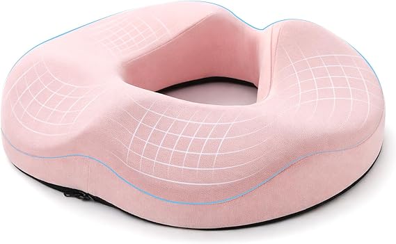 Donut Cushion Memory Foam Orthopedic Ring for Pain(Pink)