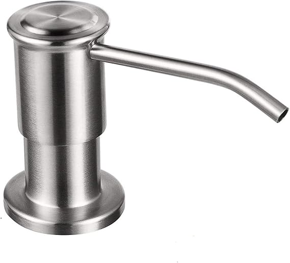 Maizoon Built-in Soap Dispenser for Kitchen 304 Stainless Steel Pump Head with 500ML/17OZ Bottle and 100CM/39Inches Extension Tube Dish Soap Hand Lotion Dispenser Brushed Silver