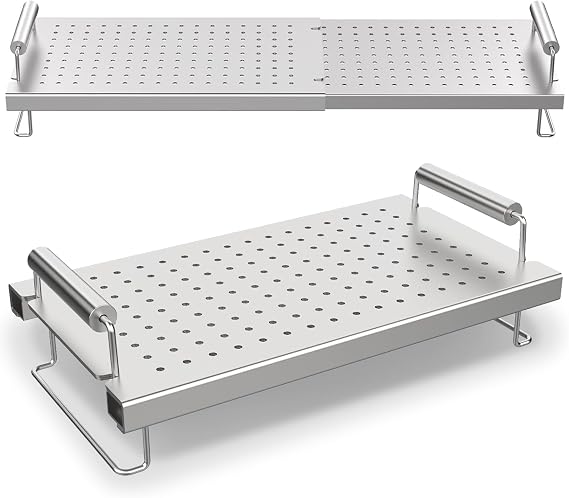 Grill Warming Rack for Blackstone 17", 22", 28", 36", Flat Grill Plate, Adjustable Universal Stainless Steel Cooking Grate for Weber, Charbroil and Campchef, Warming Rack, Accessories