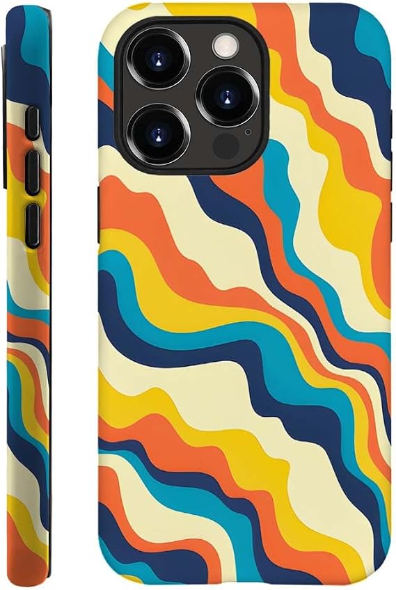SEized Case Compatible with for iPhone 14 Pro Max,Colourful Wave Phone Case for Girl Women Boy Men,Durable Protection Case for iPhone 14 Pro Max
