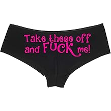 Knaughty Knickers Take These Off and Me sexy slutty underwear black panties