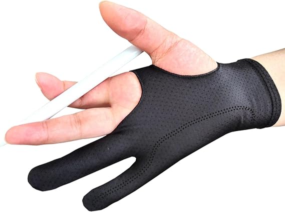 Artist Glove Tablet Drawing Anti fouling Glove 2 Pack Digital Drawing Glove Two Finger Gloves For Graphics Drawing, Tablet, Pad And Art Creation For Kids Teenager Small Right Hand Or Left Hand