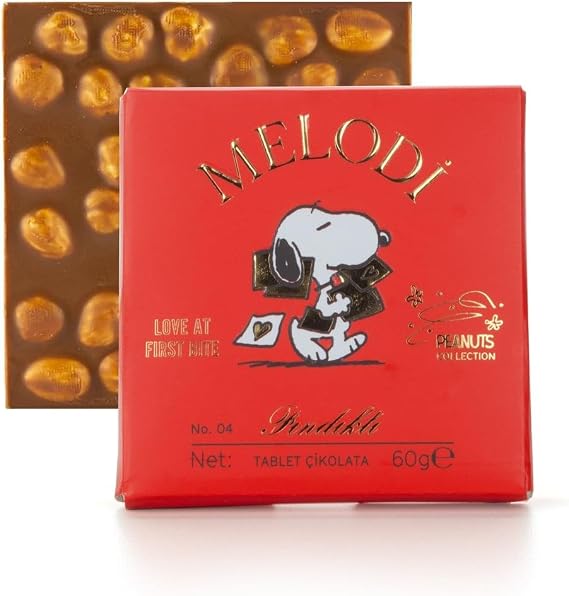 Melodi Peanuts Collection Fındıklı Sütlü Çikolata Tablet 60g