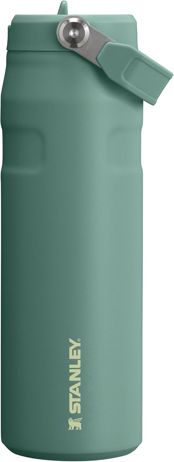 STANLEY IceFlow™ Aerolight™ Flip Straw 2.0 Pipetli Termos Su Şişesi 0.7 Litre - Yeşil (Shale) | Paslanmaz Çelik