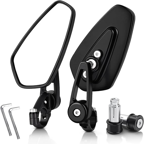 Motorcycle Mirrors Universal 7/8 Inches Motorcycle Bar End Mirrors