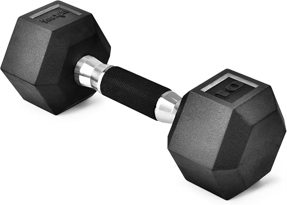 Yes4All Kauçuk Kavrama Kaplı Altıgen Dambıllar - Kaymaz El Ağırlıkları 2,27-22,7 kg Tekli