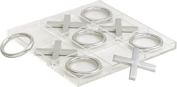 Deco 79 77627 Tic Tac Toe, Silver