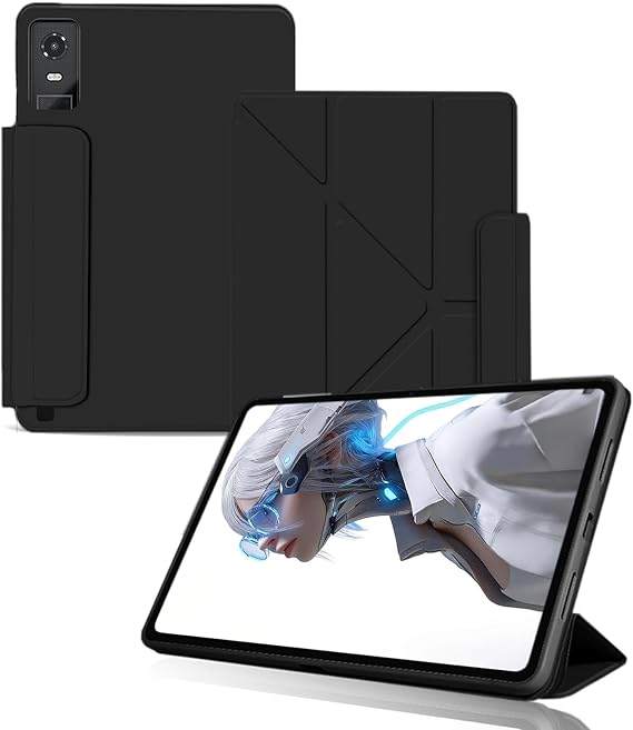 Case for RedMagic Astra 2 Tablet 9.06inch,NOUKAJU Tablet Protection Case,Adjustable Bracket,Drop-Resistant,Anti-Scratch,Protection Cover for RedMagic Astra 2(Black)
