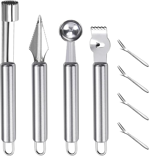 Nuyoah Ball Cutter Apple Corer Zest Cutter Stainless Steel Pack of 4