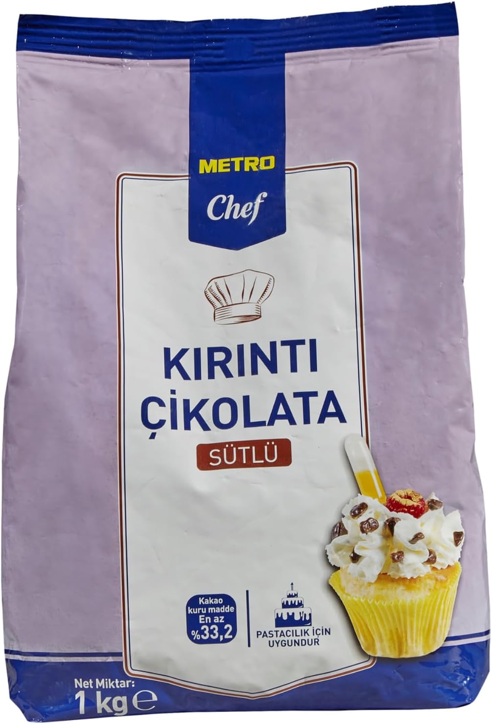 Metro Chef Crumb for Chocolate, Cake and Cookies, 1 kg (1 Kg, with Milk)