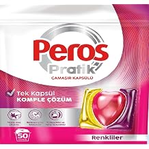 Peros Çamaşır Deterjanı Tableti (Kapsülü) Renkliler İçin 50 Adet