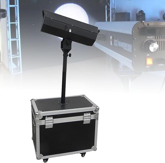 LED Spotlight with Flight Case - Manual Control Adjustable Aperture Follow Spot Light for DJ, Party, Disco, Clubs, Stage Effect, 300W