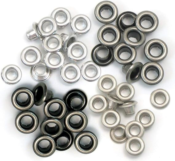 We R Memory Keepers Eyelets - We R Memory Keepers - 60 Standard Cold Metal Eyelets for Scrapbooking - 15 of Each Colour