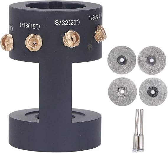 Tungsten Electrode Sharpener, TIG Welding Electrode Grinder with 4pcs Grinding Wheels 2pcs Connecting Rods for 1/16in 1/8in 3/32in Tungsten Needles