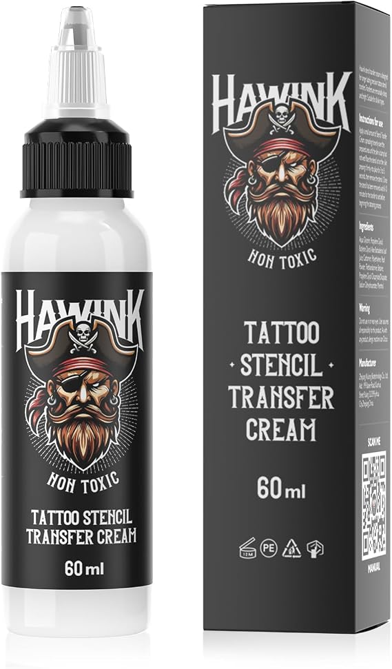 HAWINK Tattoo Transfer Gel Cream 2oz (60ml) Tattoo Balm for Transfer Paper Machine Tattoo Soap Accessories T308EU-60ML