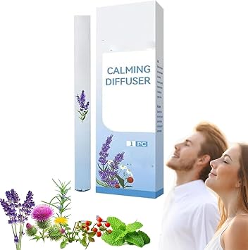 Herbal Diffuser Pen,Portable Lung Cleansing Inhaler,Dual-Action Herbal Purifier Pens,Herbals Blend Diffuser Set for Sleep Support,Resting Relaxation and Oral Air Freshening Blue