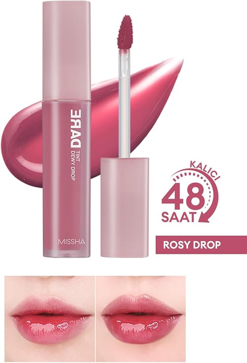 MISSHA Uzun Süre Kalıcı, Nemli Bitiş Sunan Parlak Tint Dare Tint Dewy Drop (Rosy Drop)