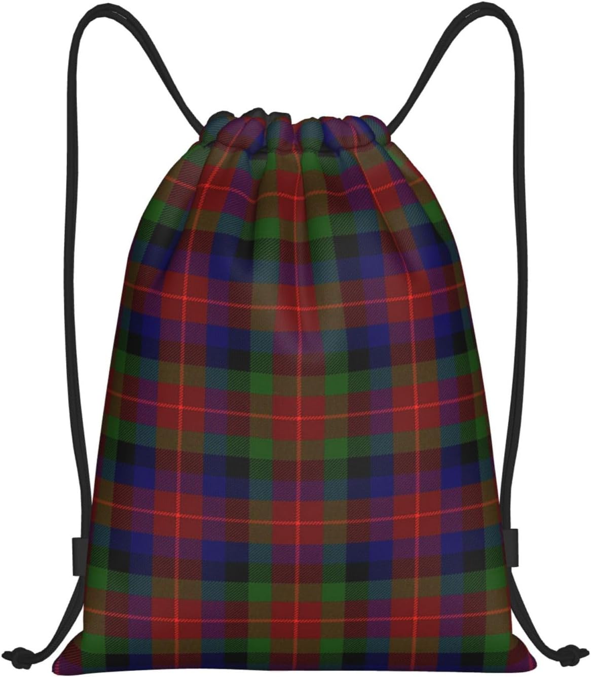 Drawstring Backpack String Bag Selkirk Tartan Sackpack for Sports Gym Small