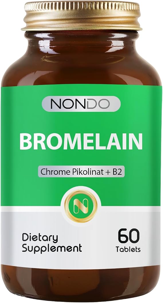 Bromelain 2400 Gdu 750mg Krom Pikolinat 60 Tablet Bromelian Ananas Özü Krom C Vitamini B2 Vitamini