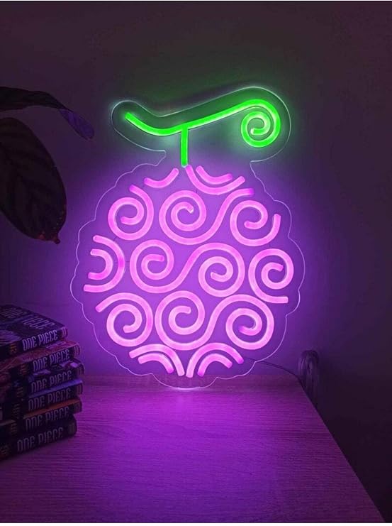 dekoraven One Piece Şeytan Meyvesi Neon Tabela, şeytanmeyvesi