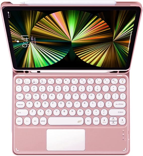 iPad Air 5 Air 4 iPad Pro 11 with Keyboard Case with Trackpad iPadAir5 iPad Air4 10.9 Inch Breakaway Wireless Keyboard Eyepad iPad Air 5th Generation 4th Generation Keyboard Cover Multi-Angle