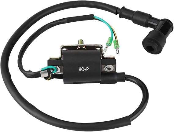 Ignition Coil, 12V Metal and Plastic Engine Coil Module, 14.5Inch Black Wiring Harness for Pit Dirt Bike ATV,ignition coil