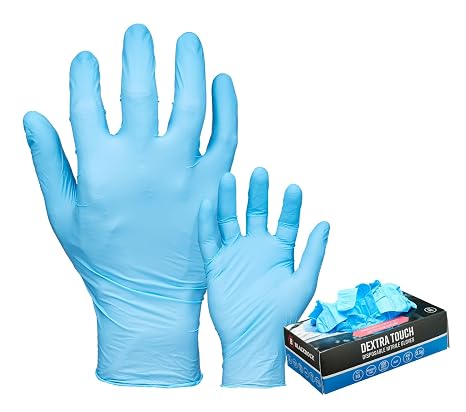 Blackrock Blue Nitrile Disposable Gloves – Powder & Latex Free, Food Grade