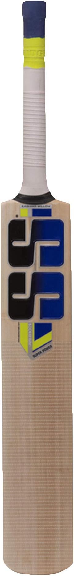 Short Handle, Super Power - SS Kashmir Willow Leather Ball Cricket Bat, Exclusive Cricket Bat For Adult Full Size with Full Protection Cover Super Power, Cannon, Impact