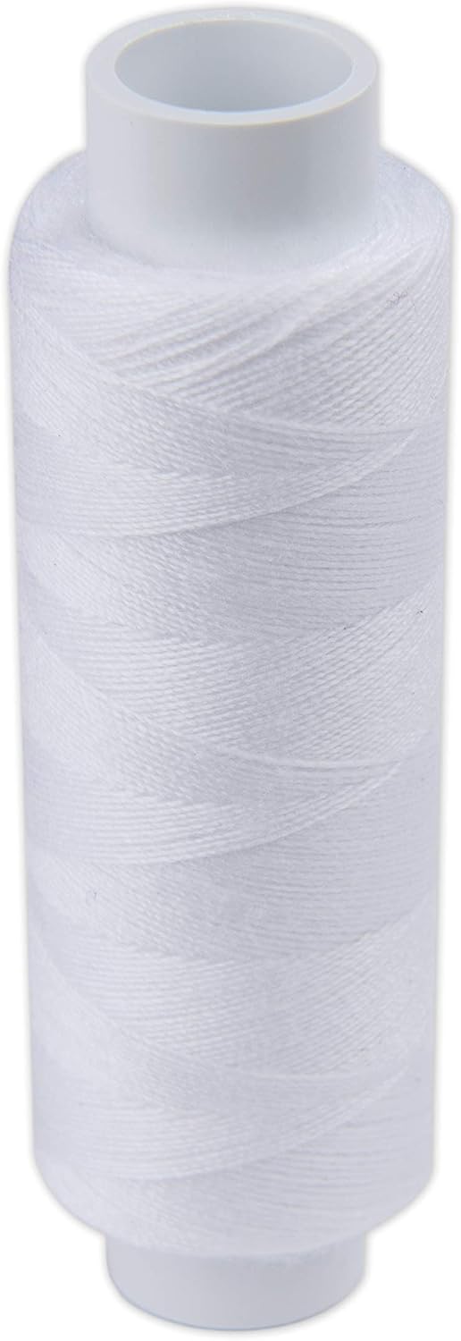Strong Polyester Pro Sewing Thread, Many Colours Finest Spools, Universal All Purpose Hand and Machine Sewing, 200m - 220yd Coil Reel, by Pasmanta Made in Europe Since 1953 5600 - White