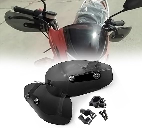 Accessories Motorcycle Hand Guard For Suzuki Bandit 400 Boulevard M50 Gn 125 Rmz 250 Bandit 650 Handguard Shield Windproof Motorbike (Color : Black with adapter)