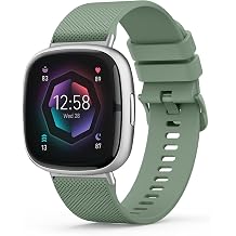 Tobfit Strap for Fitbit Versa 3 / Versa 4 Straps/Fitbit Sense/Sense 2 Strap for Women Men, Soft Silicone Replacement Straps Wristband Watchband