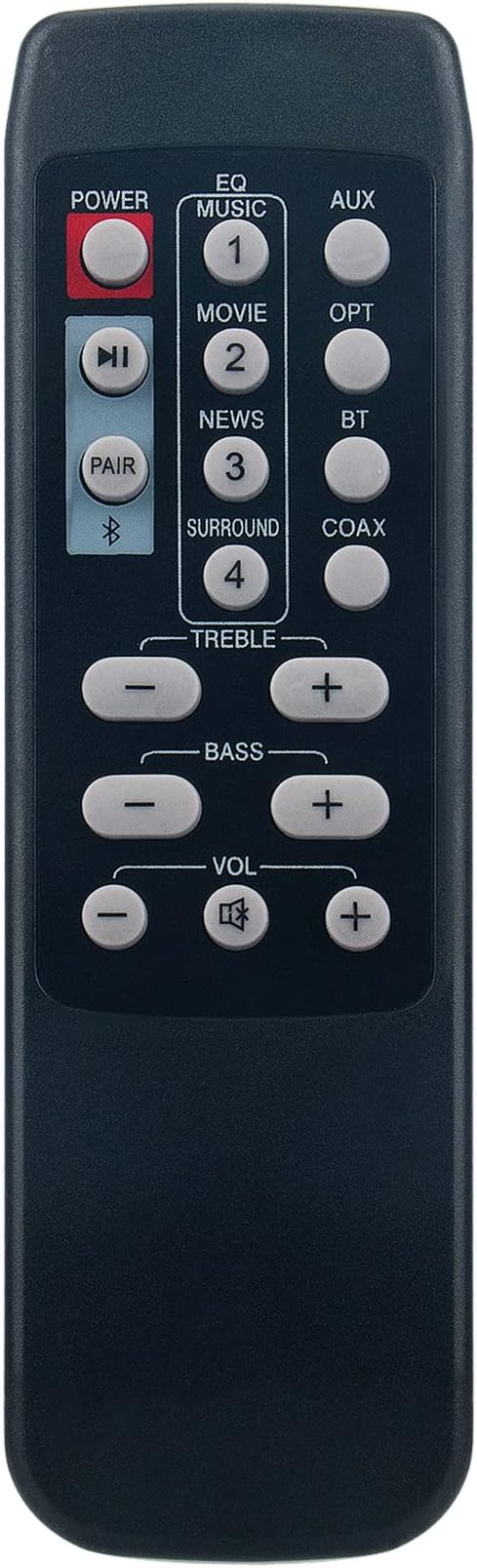 Replacement Remote Control Commander fit for Nakamichi Soundbar Speaker NK6 Sound Bar