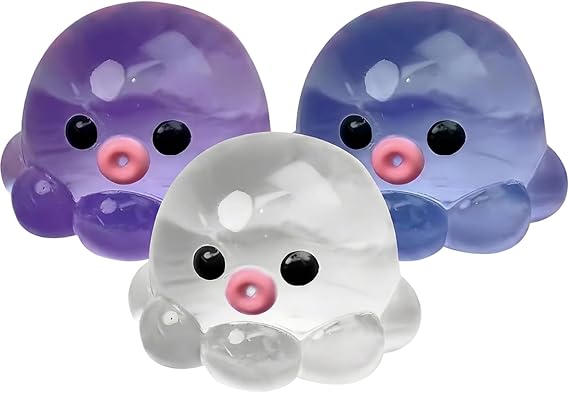 3‑Piece Octopus‑Shaped Transparent Ornament Set,Octopus Balls