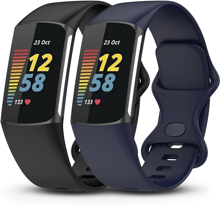 Silicone Straps Compatible with Fitbit Charge 6 / Charge 5 Strap