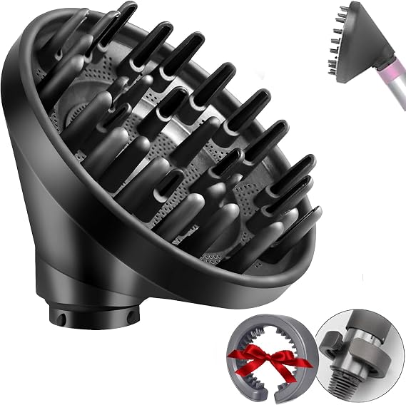 Diffuser Nozzle + Filter Cleaning Brush Replacement for Dyson for Airwrap HS05 HS03 HS01, Converting for Airwrap Styler To Hair Dryer Diffuser Attachment