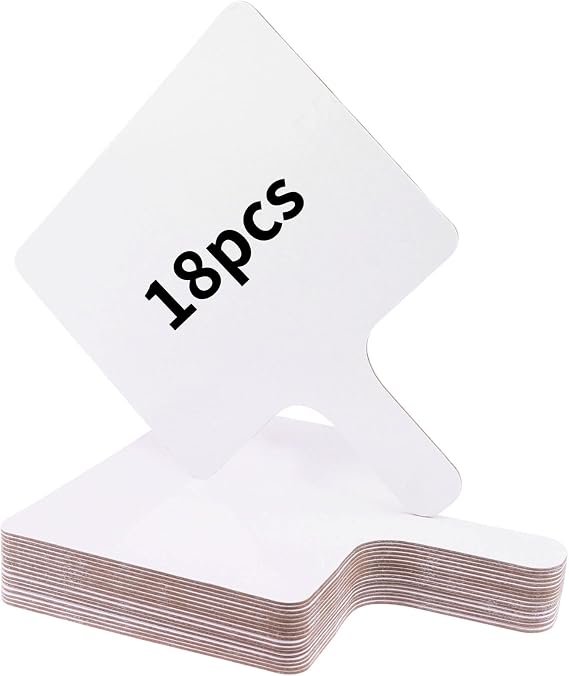 18 Pcs Dry Erase Answer Paddles Handheld Double Sided Auction Paddles