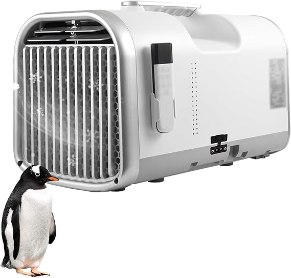 Portable Air Conditioner, 4400-5100 Btu Compact Cooling & Dehumidifying Ac Unit, 3 Fan Speeds, 61°F–90°F (16°C–32°C) Adjustable, For Caravan, Truck, Camping Tent, Pet House(1-8 M²) [Energy Class A]