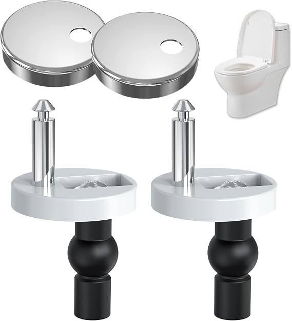 2Pcs Toilet Seat Hinges Fittings, Quick Release Toilet Seat Fixings